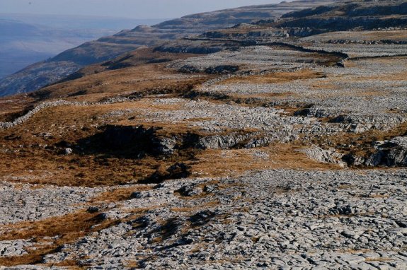 View east across the Burren karst landscape.